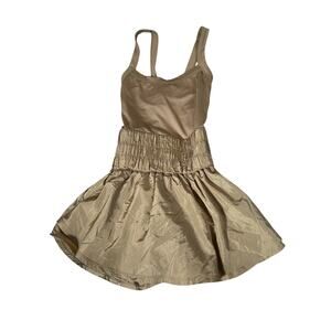 Free People Movement The Way Home Skortsie Women's Small Tan Gold